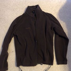 Columbia chocolate brown fleece zip up